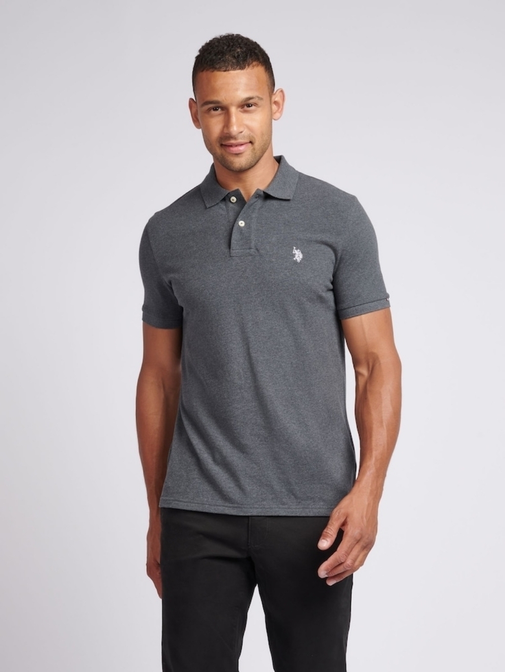 U.S. Polo Assn. Men’s Grey Polo Shirt, Size Medium